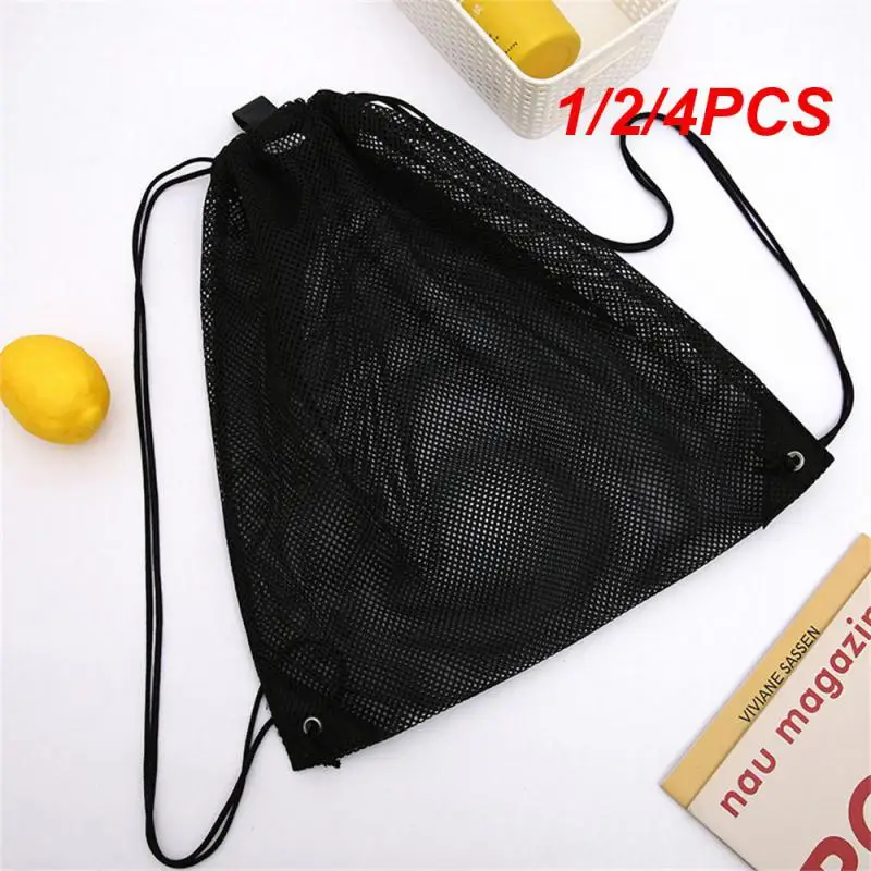 1/2/4ks prenosný multifunkčný šnúrkový mriežkový tašky Gym Sports Basketball Storage Ramele Batoh 40*45 cm vonkajšia pláž