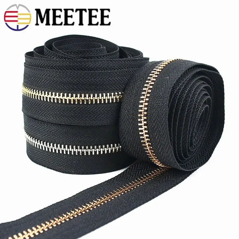 1/2/4Yards 3# 5# Šijacie zipsy pre vrecko Športový kabát kovový zips pri yardoch Bunda zipsová opravárenská súprava DIY odevné doplnky