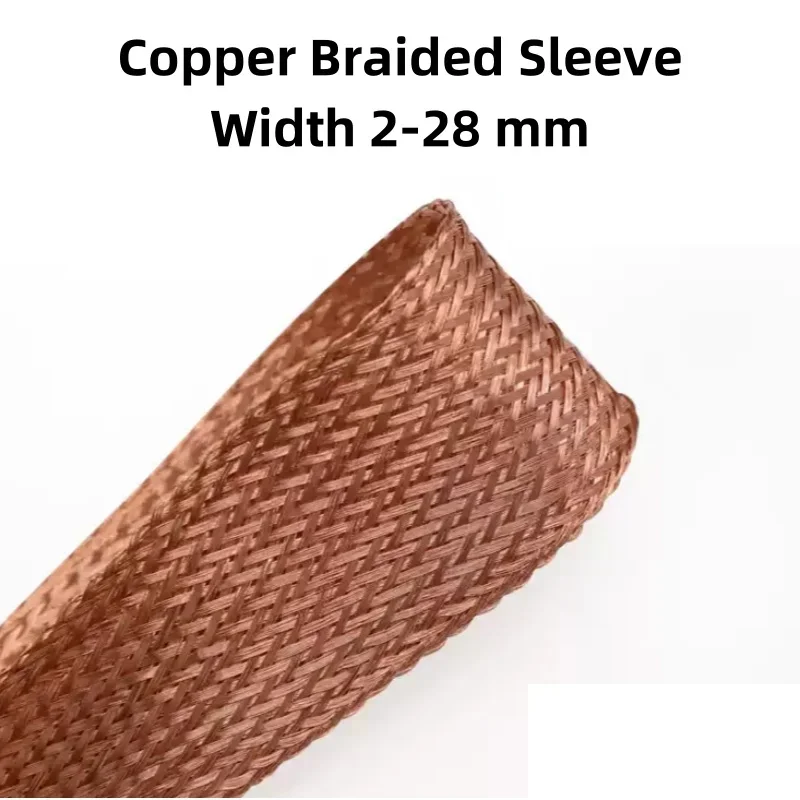 1/2/5METER PURE COPPER PLYVANÉ PLATOVANÉ PLATOVANIE Šírka 2-40 mm Expandovateľné skríningové signálne kábel Káblové kovové puzdro