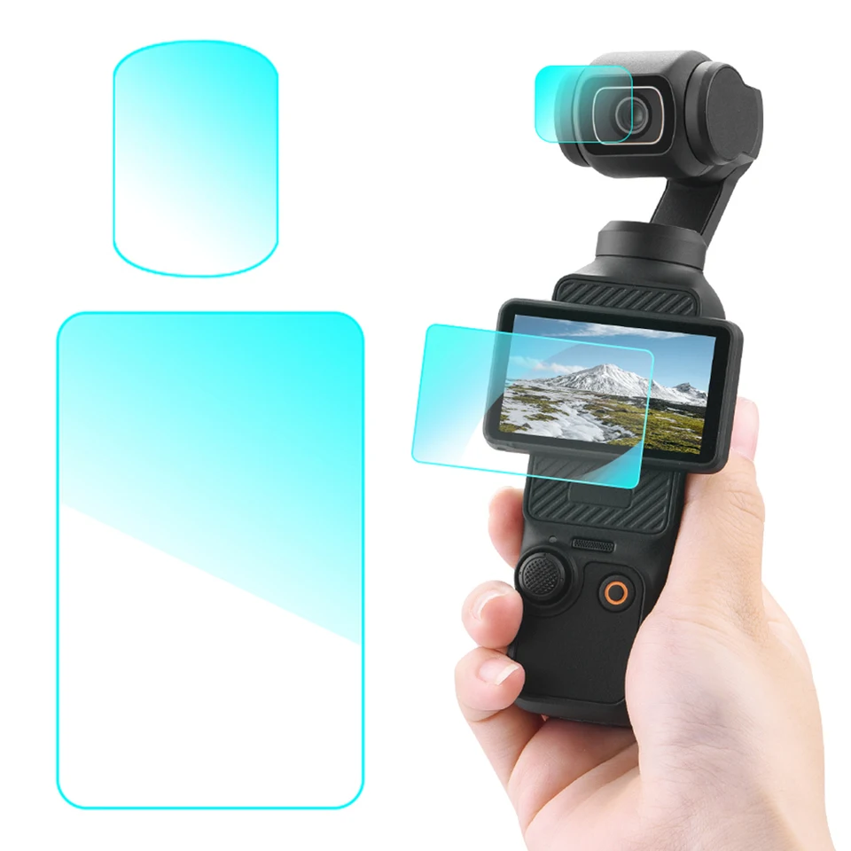 1/2 balenie Obrazovky Ochranný film High Hardness Tempered Glass Screetor Protector Anti-Bubble Lens Ochranný film pre Osmo Pocket 3