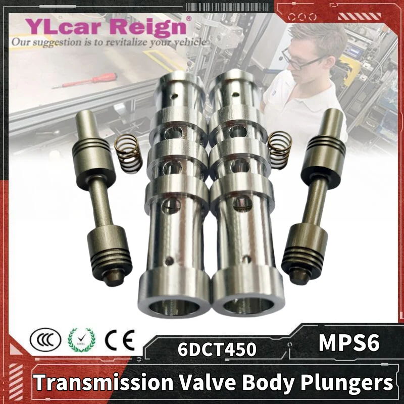 1/2 páru MPS6 6DCT450 6 Speed ​​Automatický prenosový ventil tela Pluners pre Volvo Ford Mondeo Dodge Automatické doplnky automatické diely