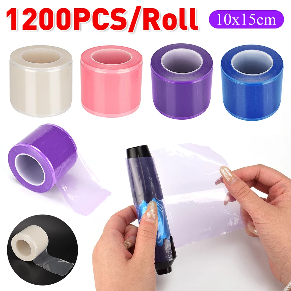 1/2 Roll Tattoo Barrier Film Film Dental Protect Tape Tattoo Clears Plast Anti-Fouling Film Adhesive Band pre make-up prax