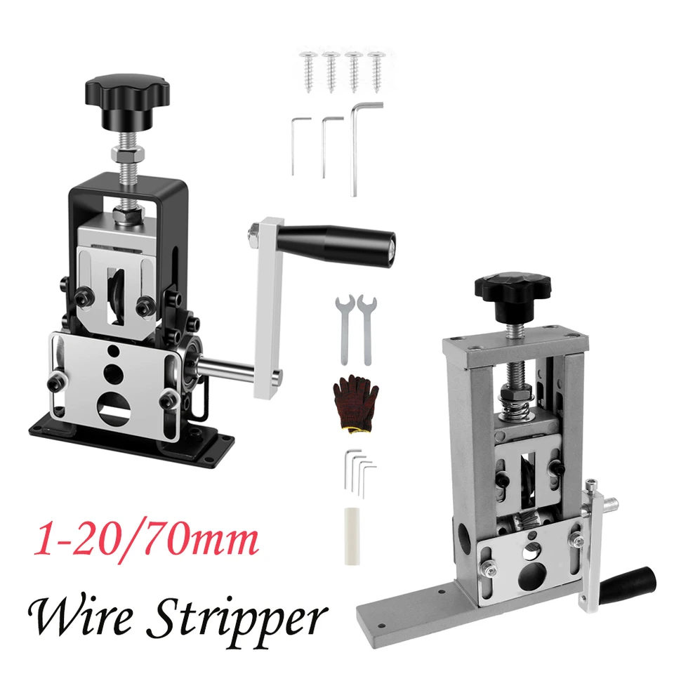 1-20/70 mm drôtený striptérka manuála a elektrický vŕtací kábelový striptérka hliníková zliatina Meďný náradie
