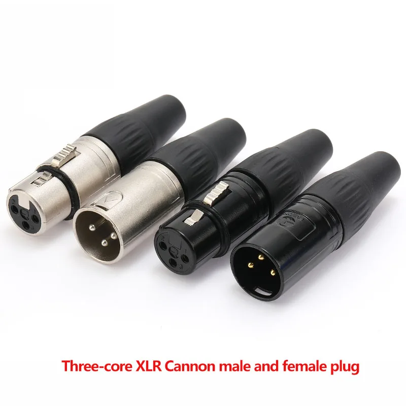 1-20 ks Rean XLR Muž/ženská čistá meď 3 Pin Plug Audio Balance Rean Bend 90 stupňov Mikrofónový kábel príslušenstvo YS136N