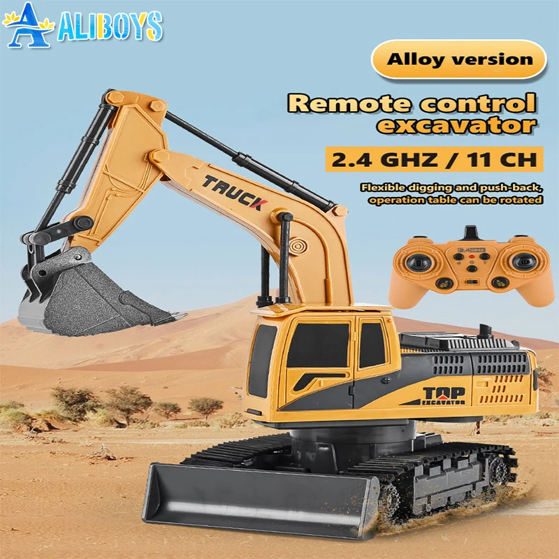 1/20 rc rýpadlo 2,4g 11Ch diaľkové ovládanie Crane Engineering Vozidlo Elektronický prehľadávač nákladného vozidla pre deti Detská hračka Kid vianočný darček