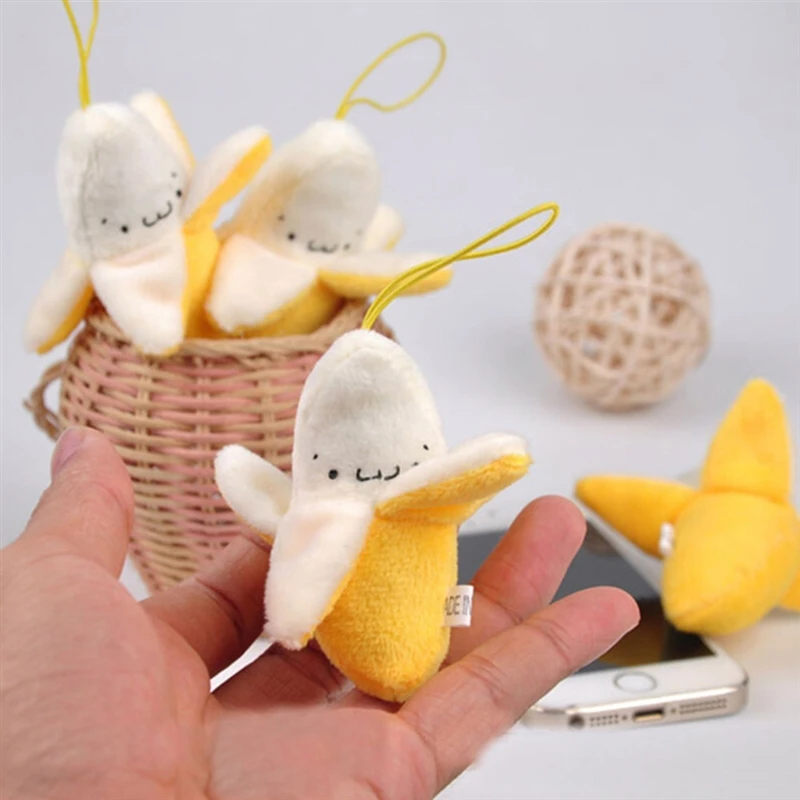 1-20ks banánové plyšové bábiky plyšové plyšové hračky kľúča kľúča Doll kawaii roztomilý domáci dekor detský narodeniny