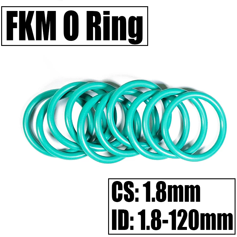 1-20ks Fkm o krúžkové tesnenie Tesnenie CS 1,8 mm ID 1,8-120 mm olej/vysoká teplota odporu fluóru fluór gumový rozter