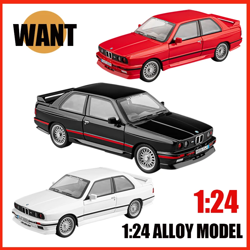 1:24 BMVV M3 Vysoko presný zliatinový kovový model Model Boy Hračky Luxusné vynikajúce interiérové ​​dvere Otvorené detské darčeky Horúce kolesá