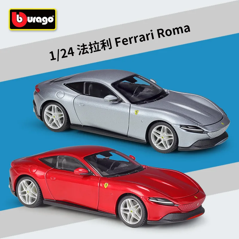 1:24 Ferrari Roma Roman Sports Car Supercar Simulation zliatiny automobilu so základňou dokončenej zbierky darčekov pre hračky
