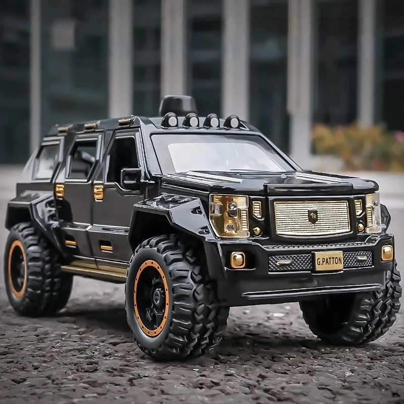 1:24 G.Patton General Off Road vozidlo zliatiny Diecast Model Model vojenské série Zberateľné narodeniny darček pre priateľ