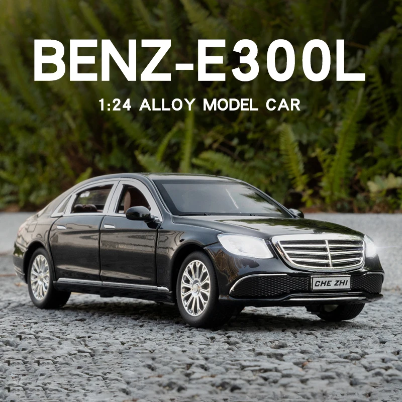 1:24 Mercedes Benz E300L EL-trieda zliatiny Model automobil pre vozidlá Model Hračky zvuku svetlo Zbierka kovové detské hračky Darčeky