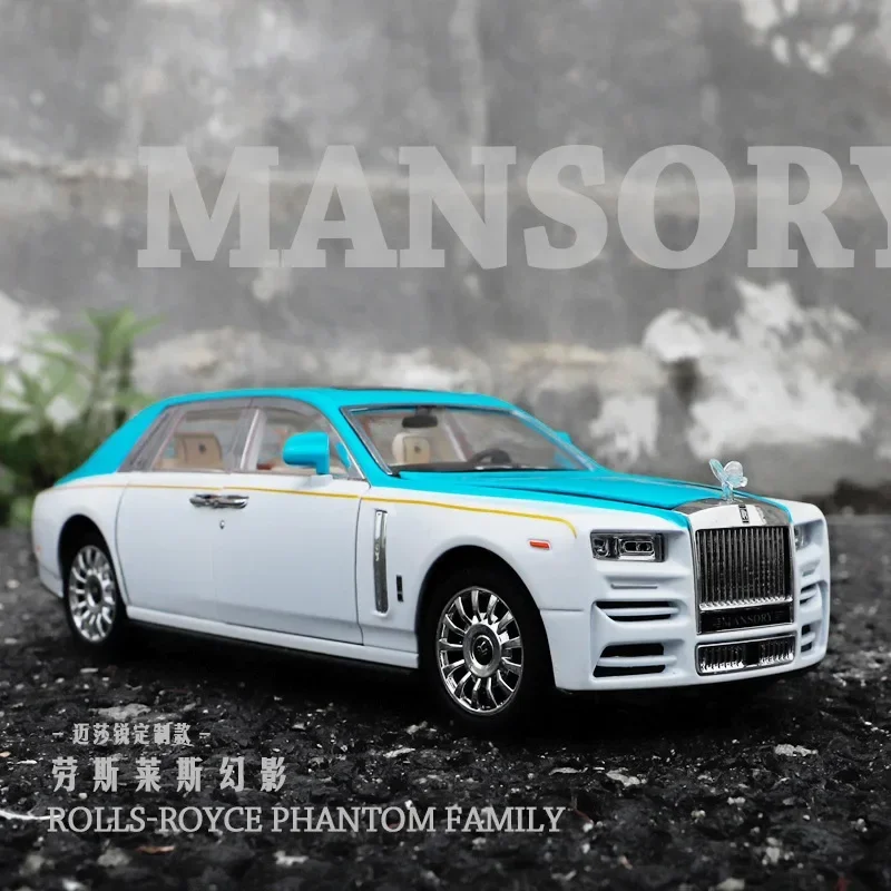 1:24 Rolls Royce Phantom High Simulation Diecast Metal Model Model Pull Back Sound Light Car Darčeková zbierka A428