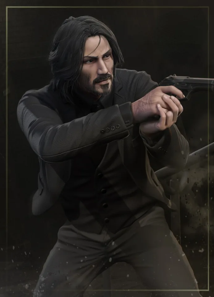 1/24 SACE ŽIVÁ PISIN MODEL Súprava Fast Chase John Wick Hobby Miniature Diorama Unsembed and Nenainted Doprava zdarma