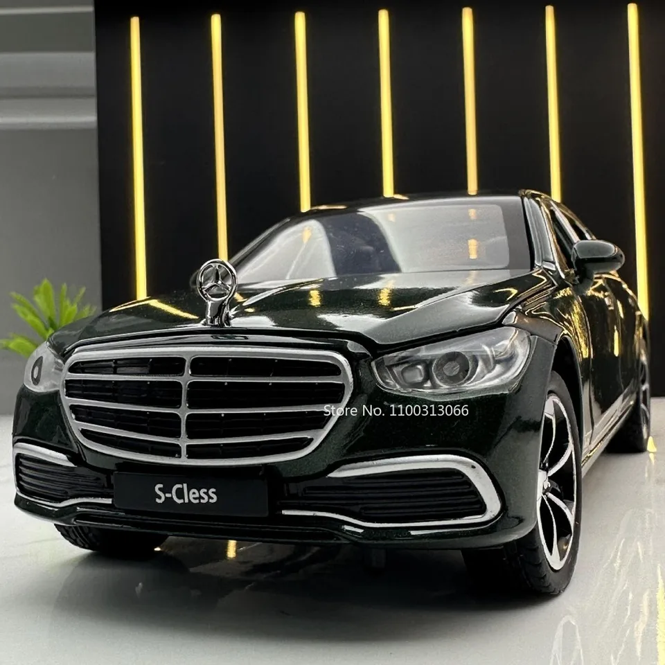 1:24 Stupnica Maybach S400L zliatiny Model automobilu odlievajúce kovové hračky Model Model High Simulation Sound and Light Hračky pre darčeky chlapcov