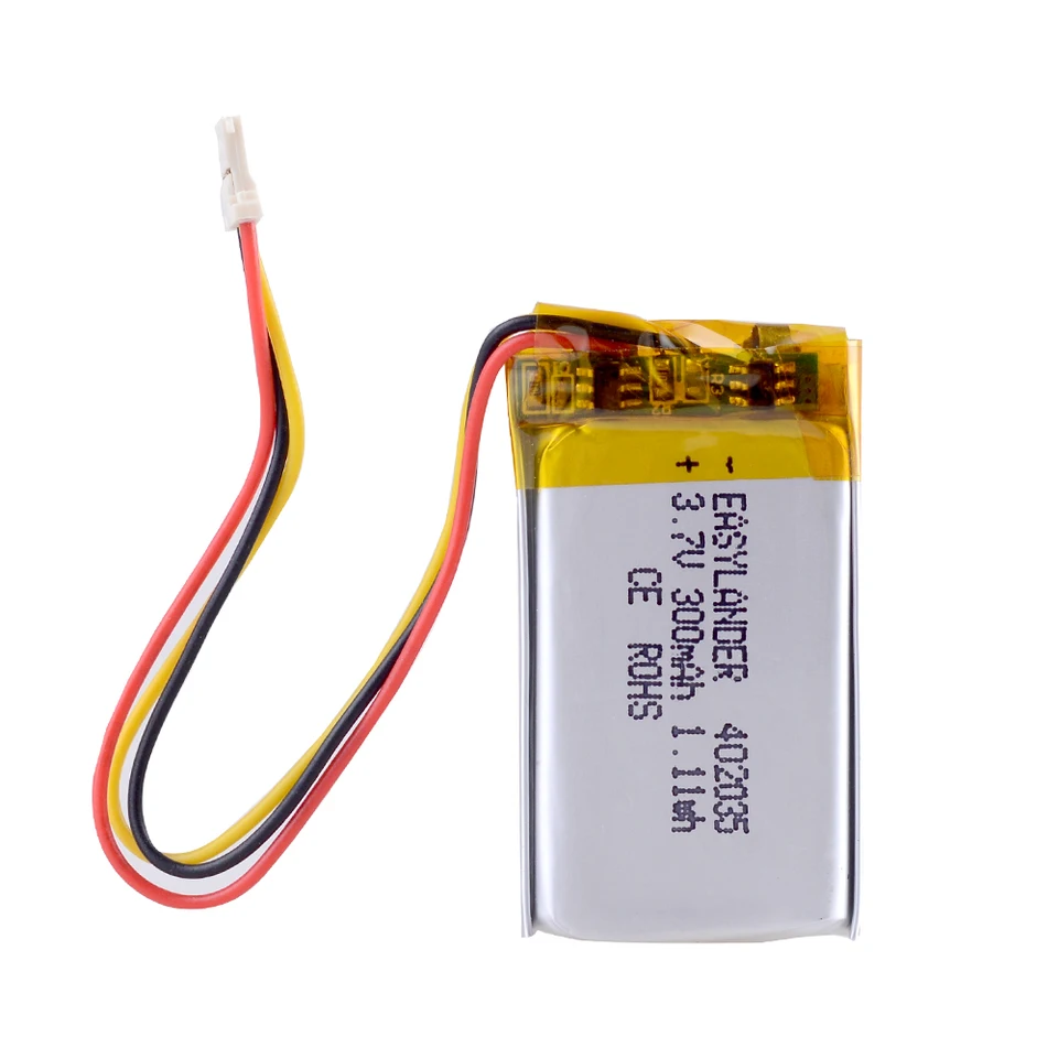1,25 Ultra-tenký 3p 402035 300MAH 3,7V LI-PO Polymér Polymér nabíjateľnú lítiovú batériu подошёл для видеорегистратратора posledný 70mai 70mai