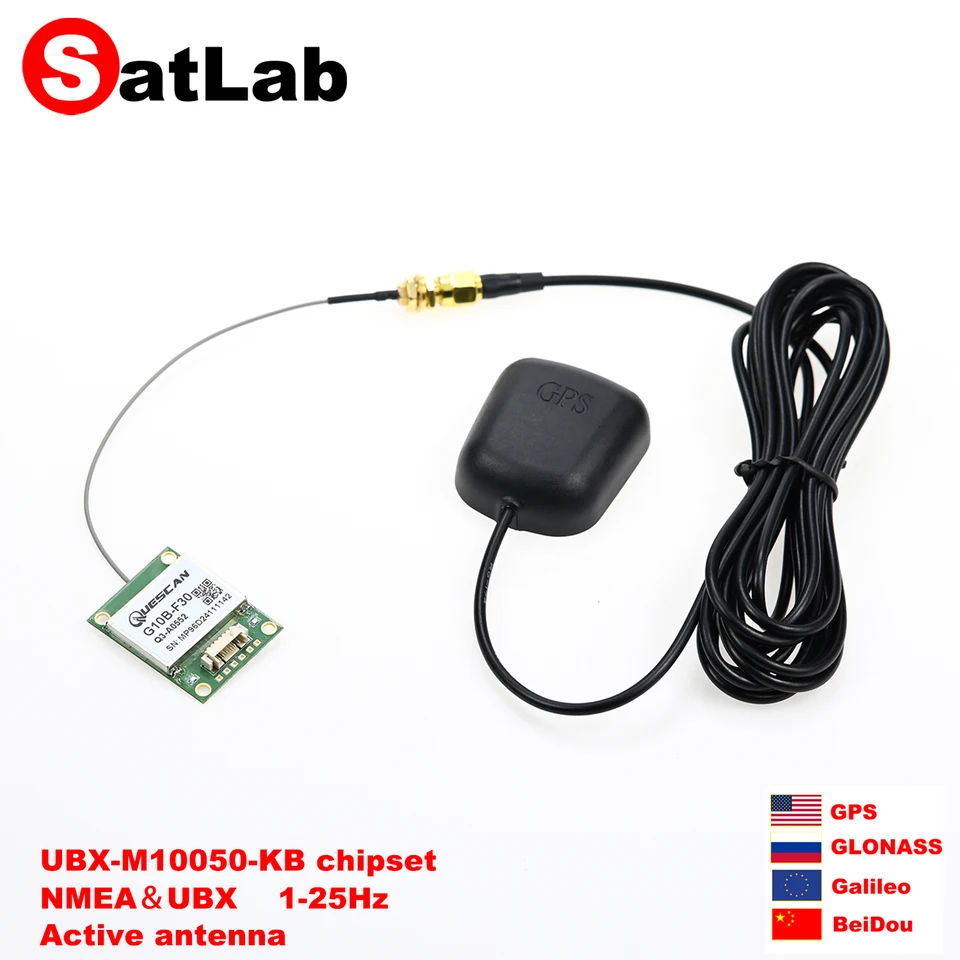 1-25Hz G10B-F30 UBX-M10050-KB M10 GPS GNSS Modul Active Anténa GPS GALILEO GLONASS Beidou prijímač NMEA0183 UBX Protokol