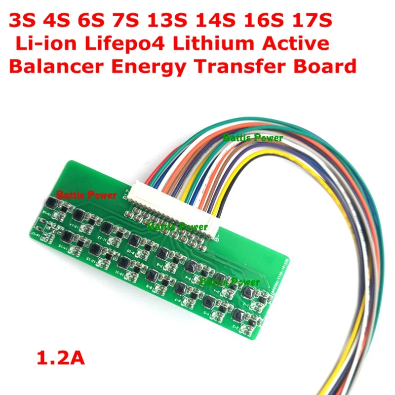 1,2A Zostatok 3s 4s 6s 7s 8s 9s 13s 16s li-ion Lipo LipoPoPo4 lítium Battery Active Ekvalizér vyrovnávač energie prenos energie
