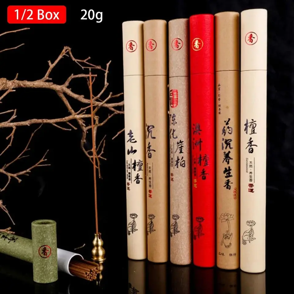 1/2Box 20g/box santalové drevo Mugwort vôňa kadidlo Spálenie spánku spánok spálne