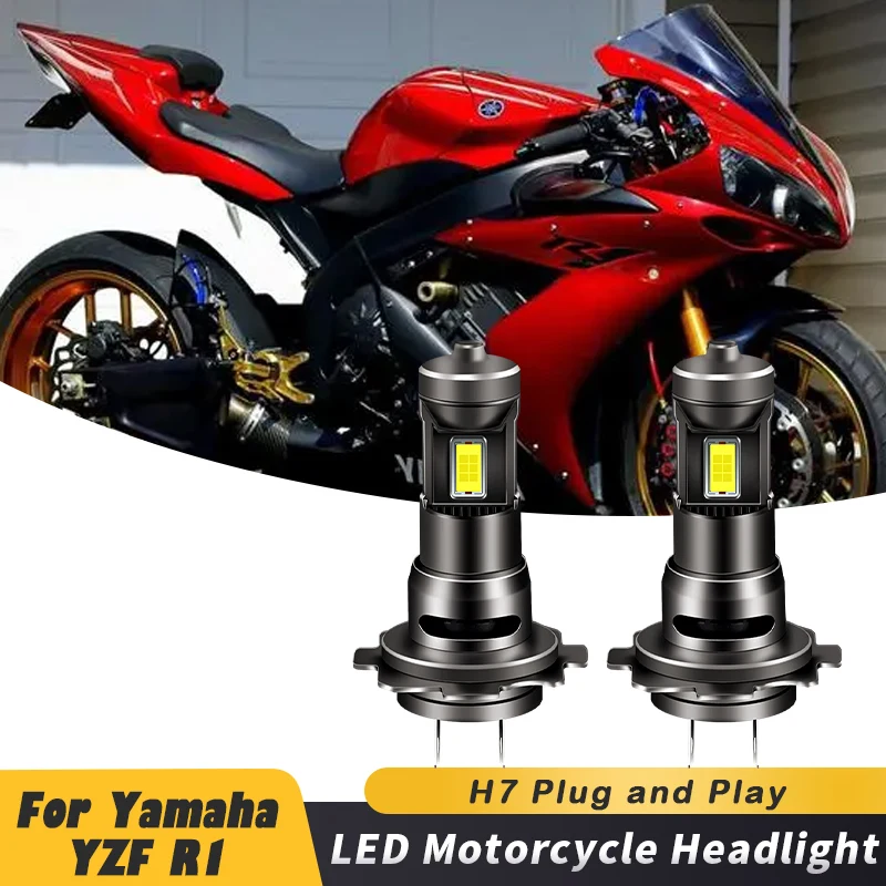 1/2ks 35W H7 6500K svetlo biely motocykel A5 LED žiarovky pre Yamaha YZF R1 2004 2005 2006 2007 2007 2008-2020 Motocykel