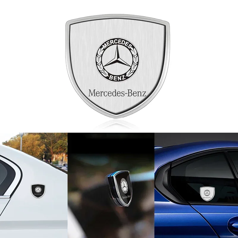 1/2ks 3D kovové autá Styling SHIELD EMBLEM OSTATNÉ OBMEDZENÉ OBMEDZENIE PRE Mercedes Benz A180 A200 A260 W203 W210 W211 W204 CES CLS