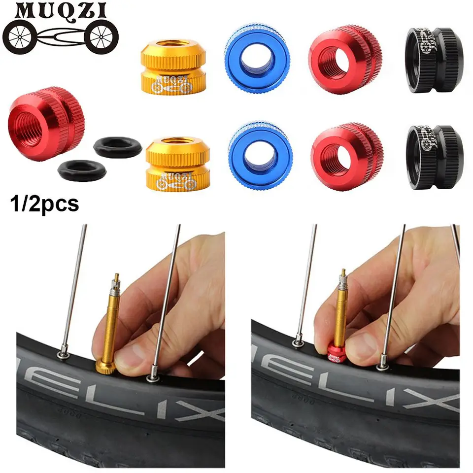 1/2ks 4 farby Príslušenstvo Príslušenstvo na bicykli Vákuová pneumatika Trubiny Ventil Caps Pneumatiky Bicykel Lock Lock Nutry Law Law Must Outs