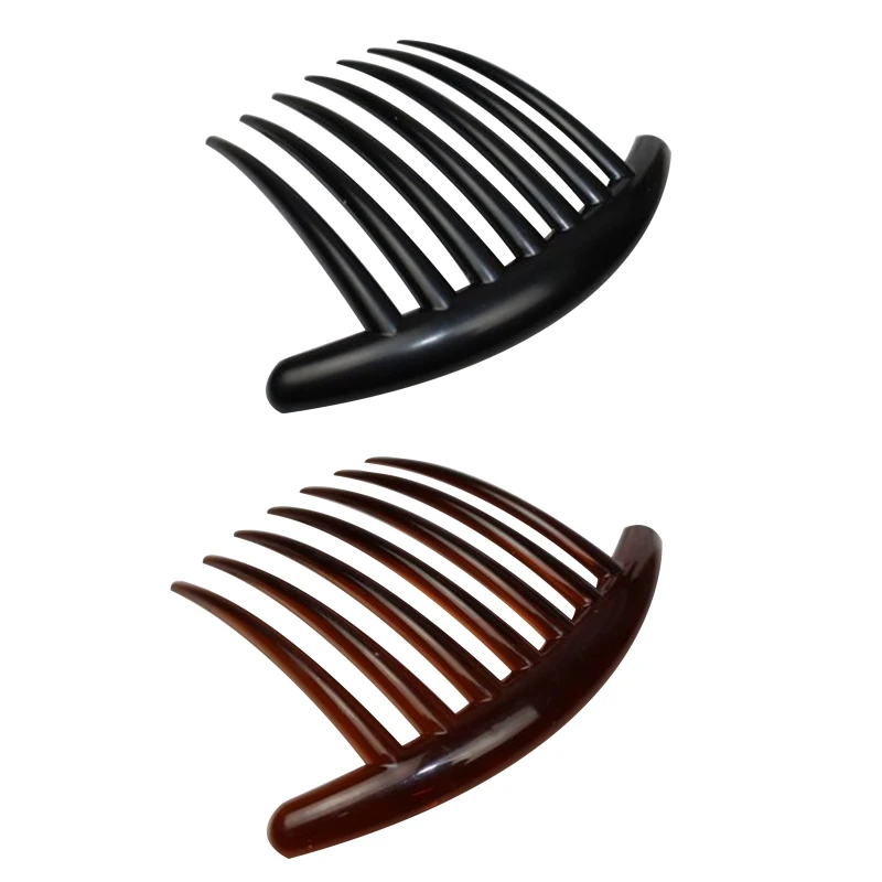 1/2ks 7 zubov francúzske otočené vlasové buchty hrebeňové klip Side Comp Comp Non Slip Prom Combs Svadobné šperky Svadobné vlasové doplnky