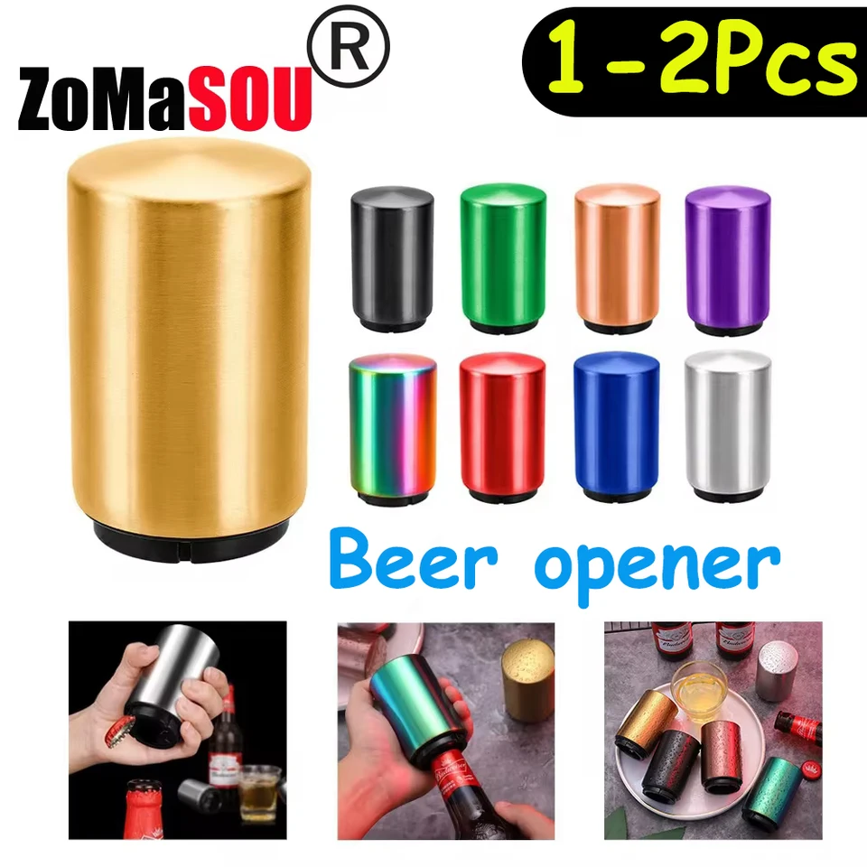 1/2ks automatické pivo otvárač z nehrdzavejúcej ocele Push otvárač na magnet pivo sóda s sóda bar Party kuchynské doplnky