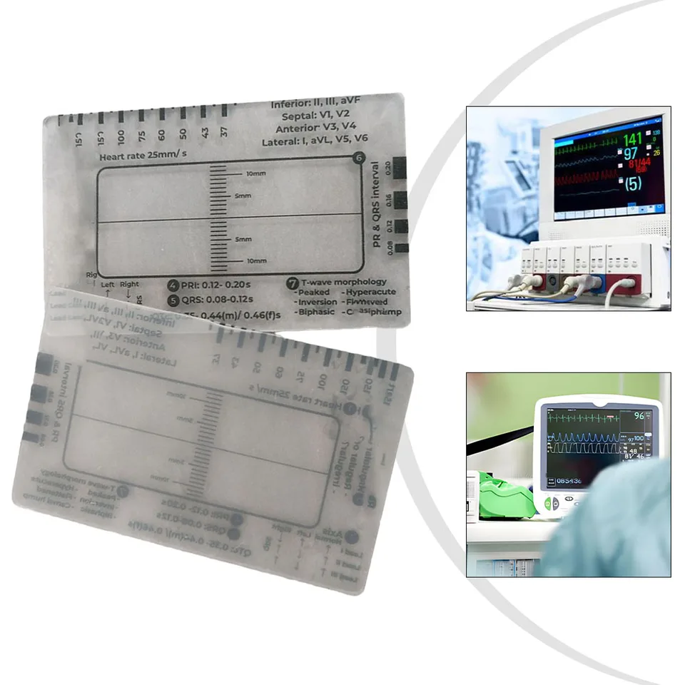 1/2ks EKG 7-stupňový pravítko EKG/EKG 7-krokové pravítko Prenosné vrecko EKG EKG Stredisko s ochrannými nástrojmi na hodnotenie plášťa