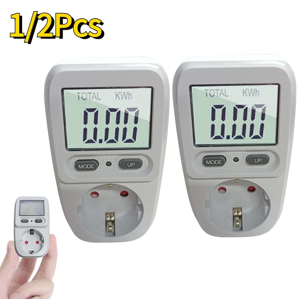1/2ks EÚ EU Filling Meter Digitálne napätie Wattmeter Power Meter Billing Socket Socket Intelligent Biller pre elektrické vybavenie