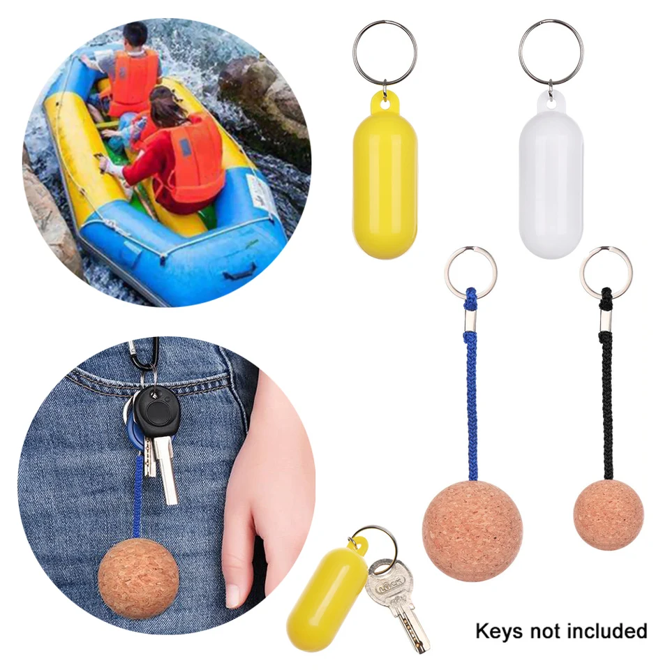 1/2ks kajak plávajúce kľúče Fender Fender Keyant Key Ring Marine Sailing Boat Float Canal Keychain Keyak Keyring