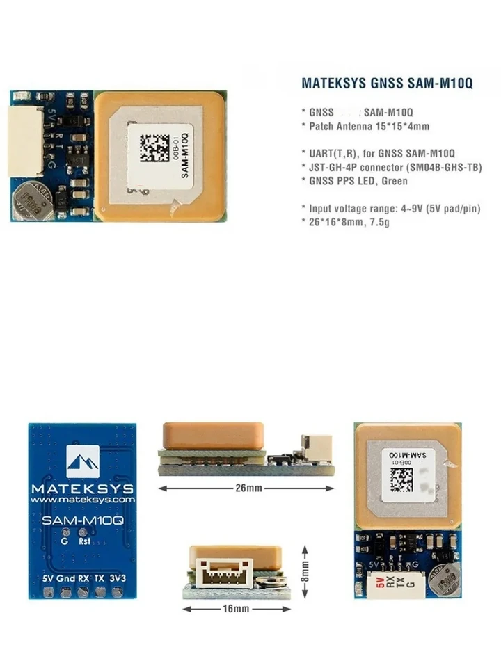 1/2ks matek ma Macesys GNSS SAM-M10Q GPS ultra-nízka anténa anténneho modulu pre najjednoduchšiu integráciu M10 GPS GLONASS GLOLILEO FPV RC