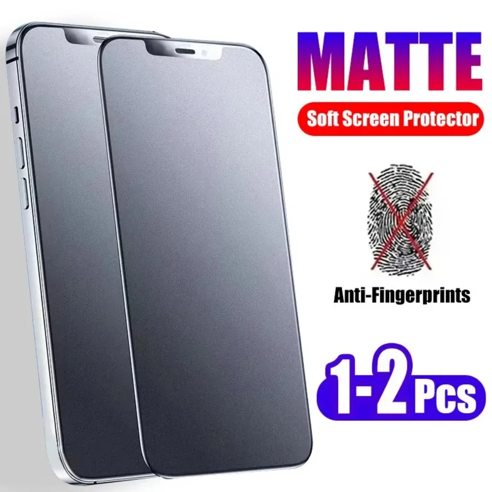 1/2ks matný chránič obrazovky pre iPhone 15 16 12 14 11 Pro Max Plus Froest Soft Soft Hydrogel Film pre iPhone x xr xs max 12 13 mini