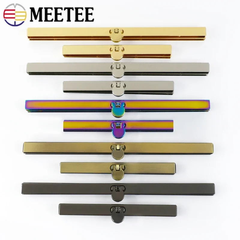 1/2ks Meettee 115/190 mm kovový bozk Lock Cabel Cabel Rám hrana Stripka Striekkania rukoväte rukoväte peňaženky Clip zámky vrecká Hardware