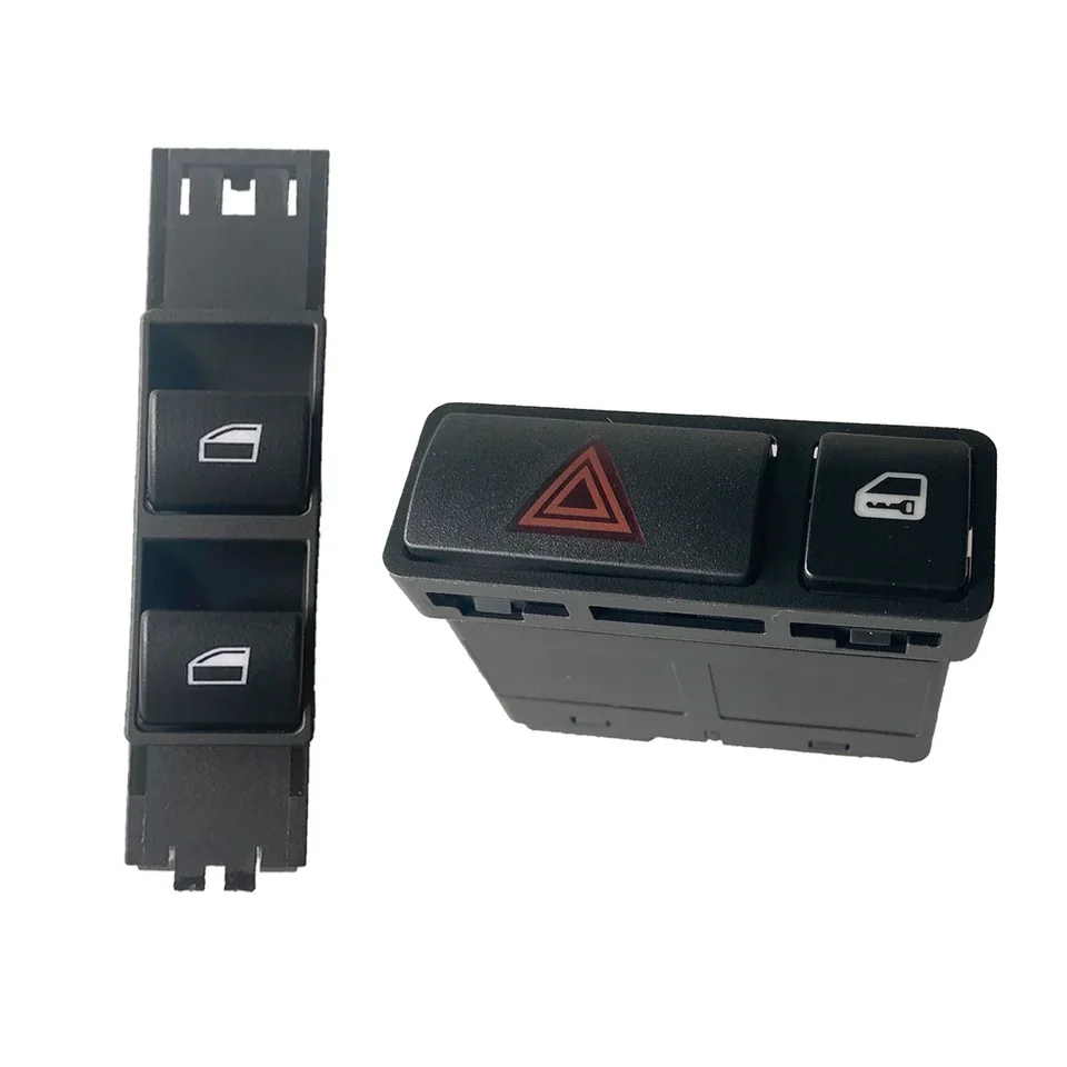 1/2ks predné prepínač napájacieho okna Výstraha Light CAR Tlačidlo pre BMW 3 Series E46 M3 323 325 330 2000-2005 61316902175 61318368920