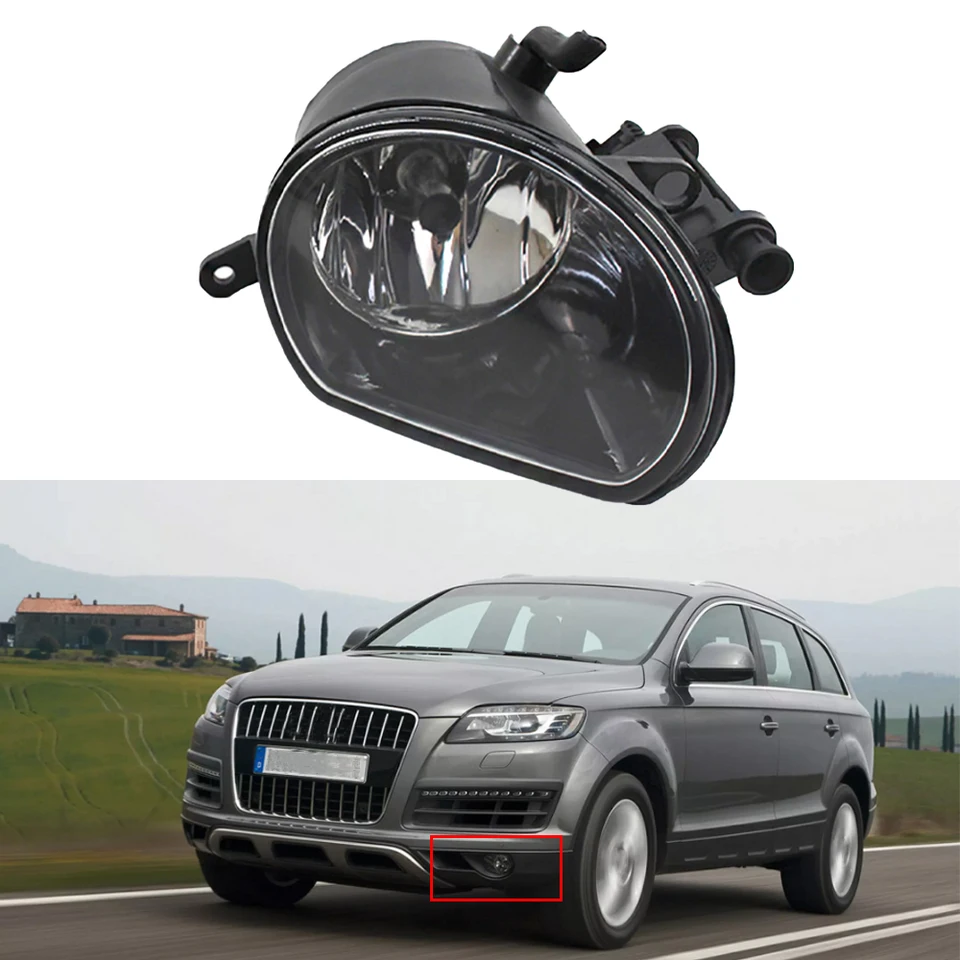 1/2ks predný nárazník auta vľavo/pravá hmlová žiarovka s halogénovou žiarovkou Foglight 4L0941699A LF 4L0941700A RG pre Audi Q7 2010-2015