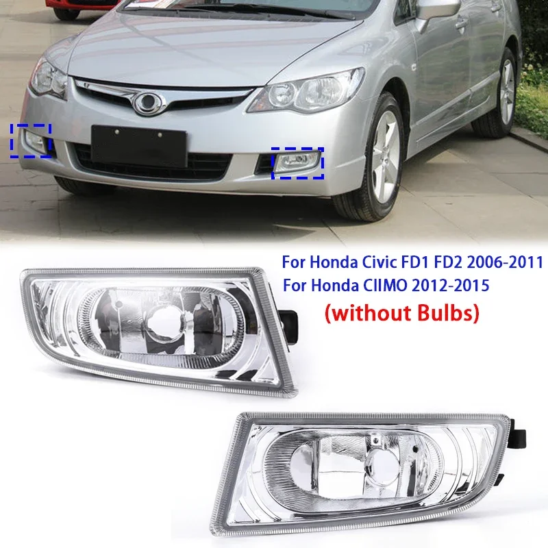 1/2ks predný nárazník LED hmlové svetlá pre Honda Civic FD1 FD2 2006-2011 CIIMO 2012-2015 (bez žiaroviek)