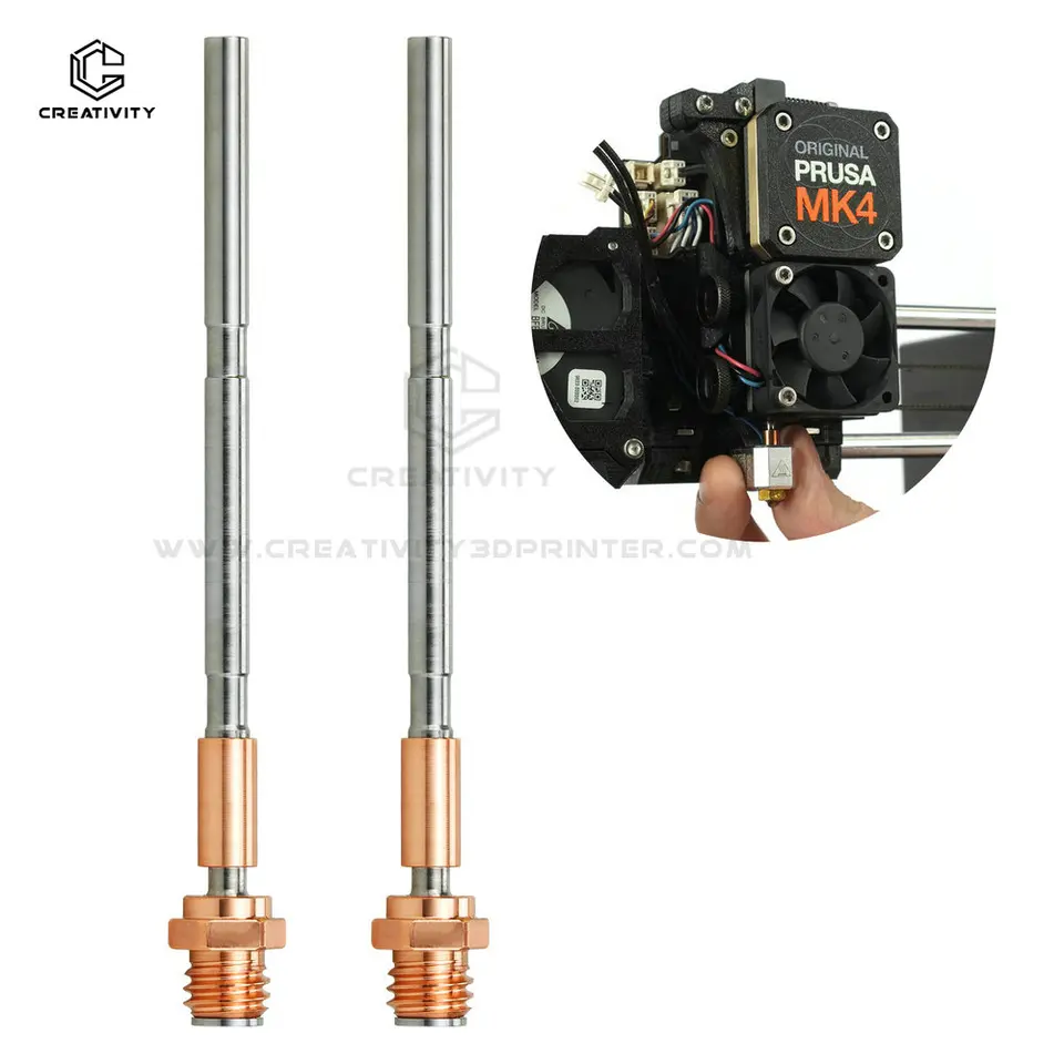 1/2ks Prusa Mk4/XL Copper Titanium zliatiny hrdla Hotend hrdla Hotend Sit pre Prusa Mk4 3D tlačiareň na používanie dýzy v6 štýlu V6
