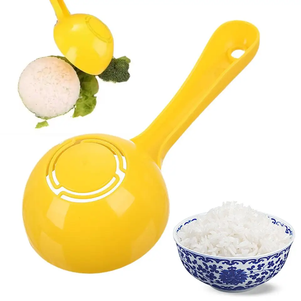 1/2ks ryžová lyžica nelepivé domáce zvieratá ryžová lopta s nelepivou plesňou Sushi Fold ryžová loptová lopatka pre domácu kuchyňu Cooker X9J2