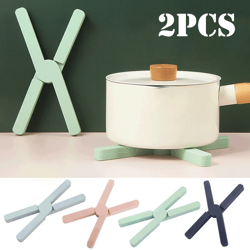 1/2ks skladacie silikónové tepelne odolné voči nekĺzavému stolovému stolu Multi-Purpose Pot Držiteľ misky Coaster kuchyňa Kuchyňa jedáleň