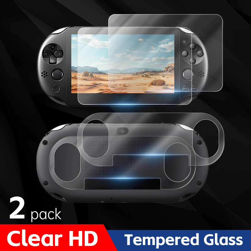 1/2ks temperované sklo pre Sony PS Vita PSV 1000/PSV 2000 Clear Full HD Ochranca obrazovky Front+Ochranné kryt