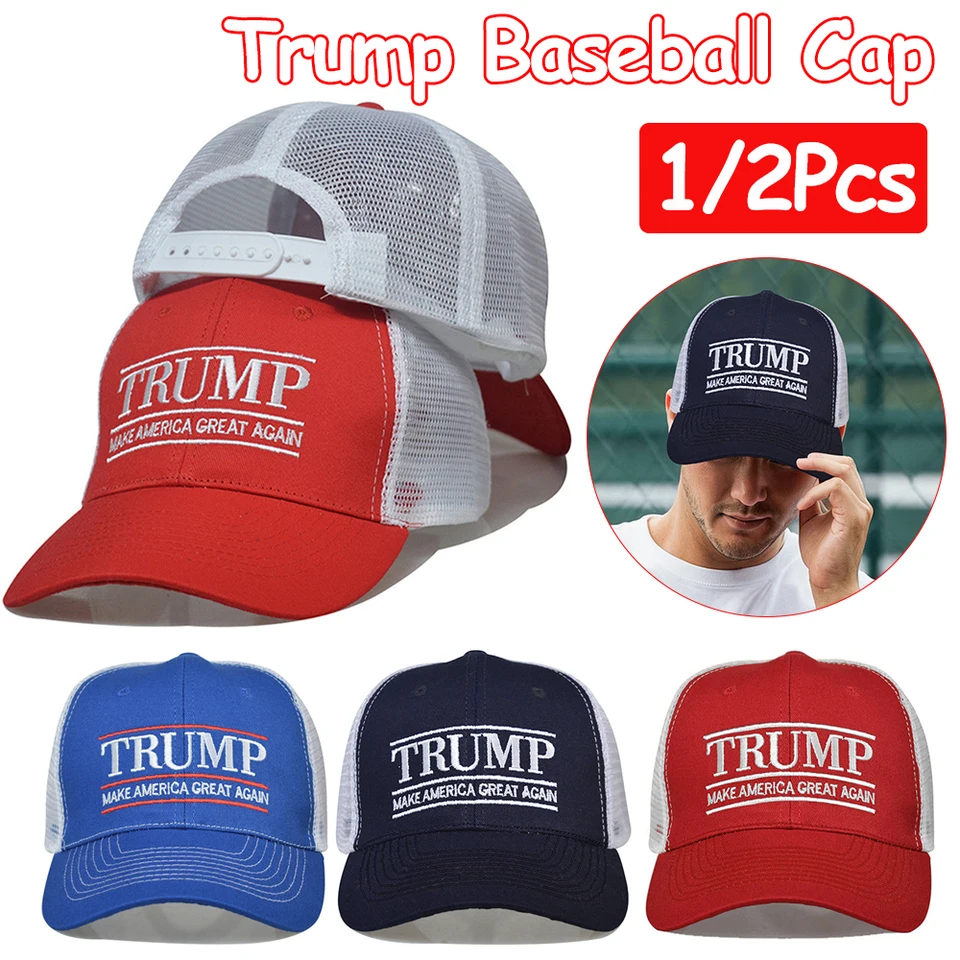 1/2ks Trump 2024 US FLAG Baseball Cap Trump Trump Cotton Suncreen Klobú