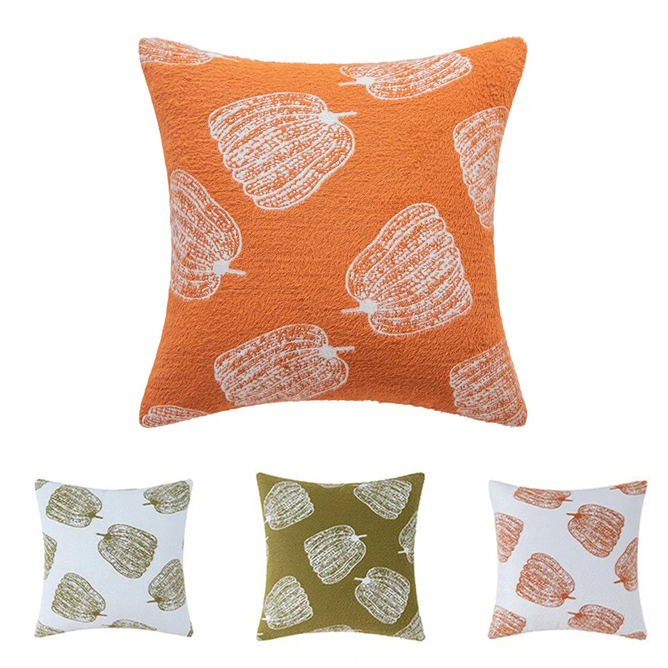 1/2ks vankúš poťahuje oranžovú bielu tekvicu Útulný pádový tekvica Polyester Troch vankúšov na vankúš pre Deň vďakyvzdania