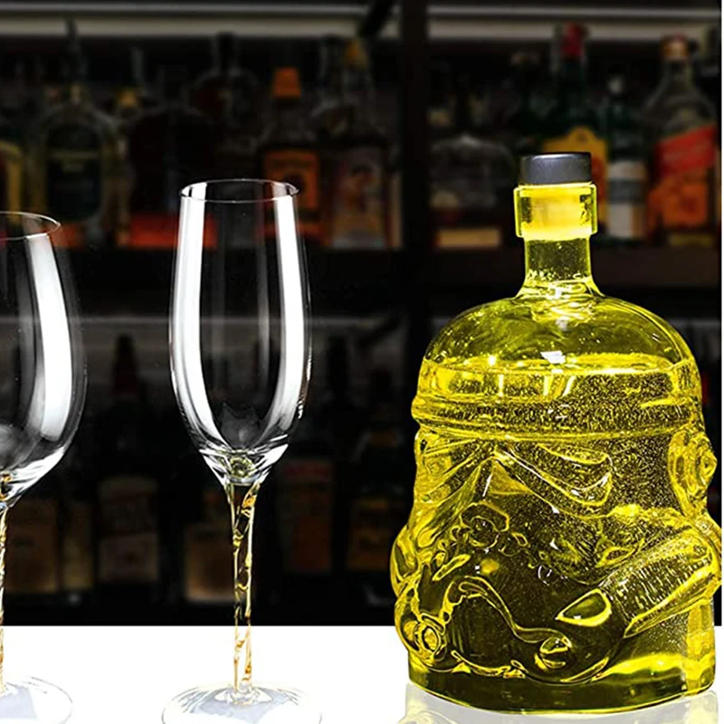1/2ks vysoké borosilikátové sklenené sklenené búrkové vojakové prilby whisky Dekanter whisky sklenené poháre poháre na víno doplnky