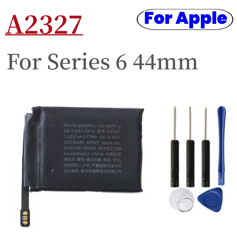 1-2ks Výmena hodiniek A2327 pre Apple Watch Series 6 44 mm vysoko kvalitná hodinky 303,8 mAh batéria