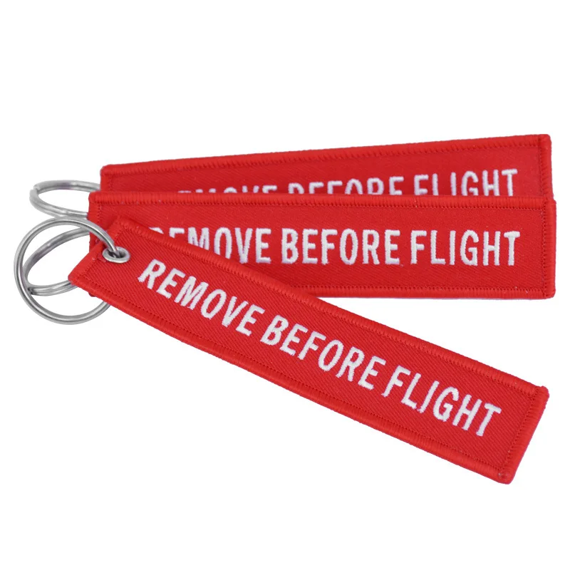 1/2ks červené odstránenie pred letovými značkami Keychain Vyšívaný letecký letecký letecký letecký letecký let Pamätné príslušenstvo