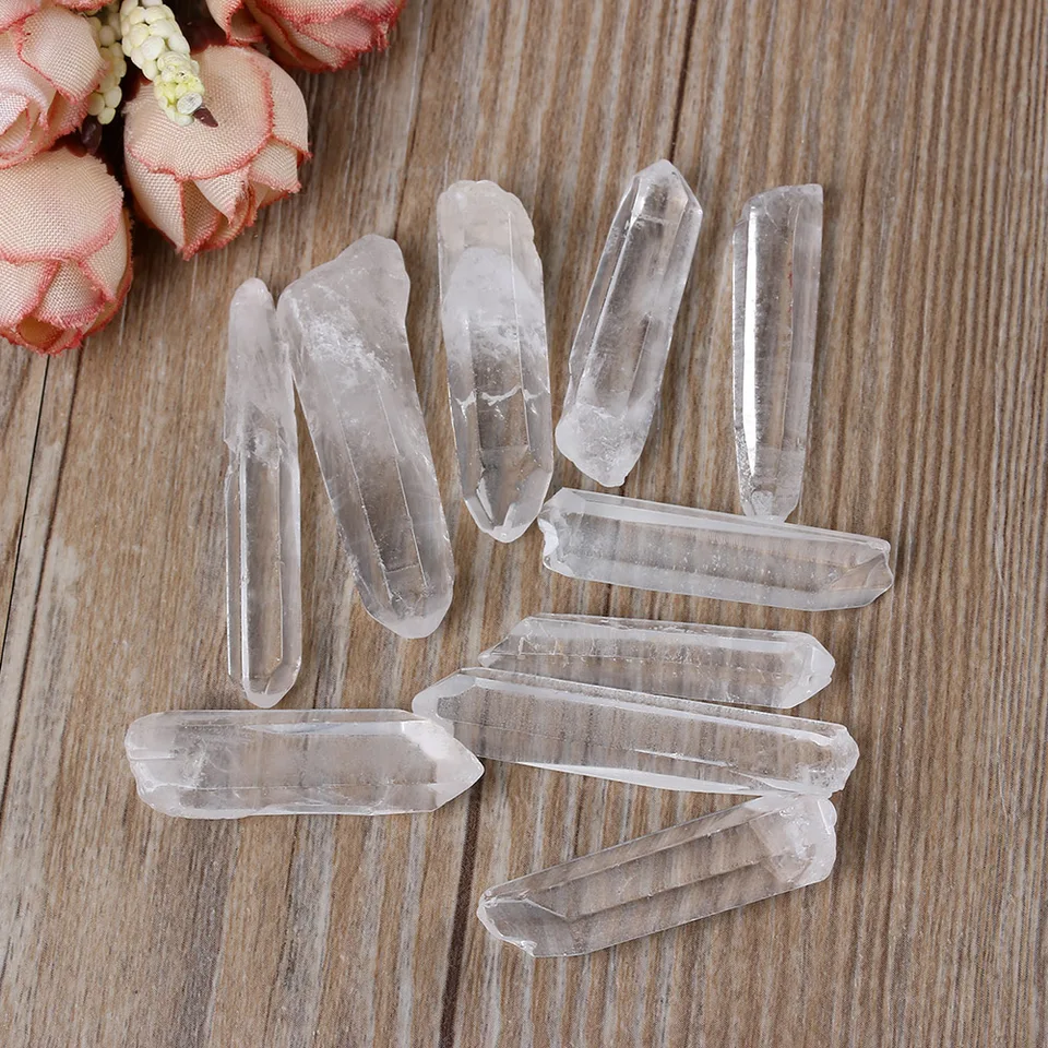 1/2ks čistý liečivý krištáľový kamenný kremeň single Natural Clear stĺp