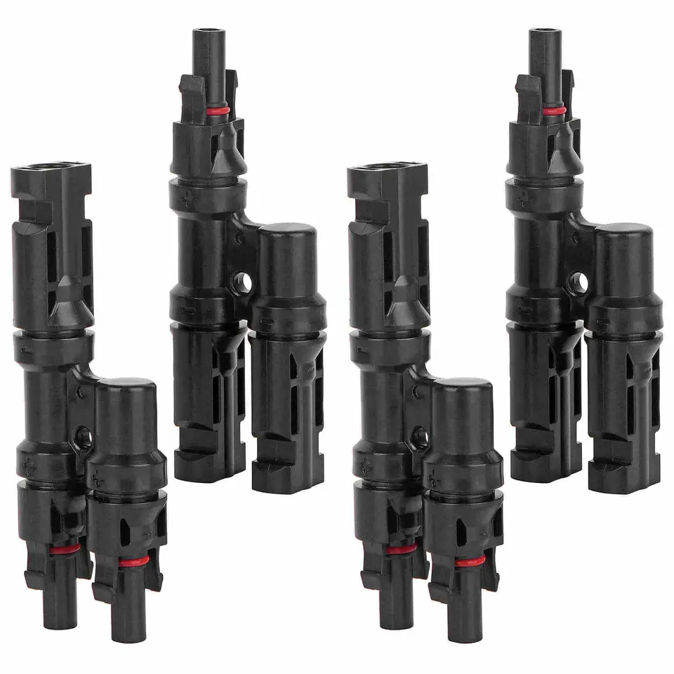 1/2Pair Vysoko kvalitný IP67 2 až 1 T Branch Muž a ženské solárne PV konektory pre DIY MC2.5 4 MC6 Solárne súpravy