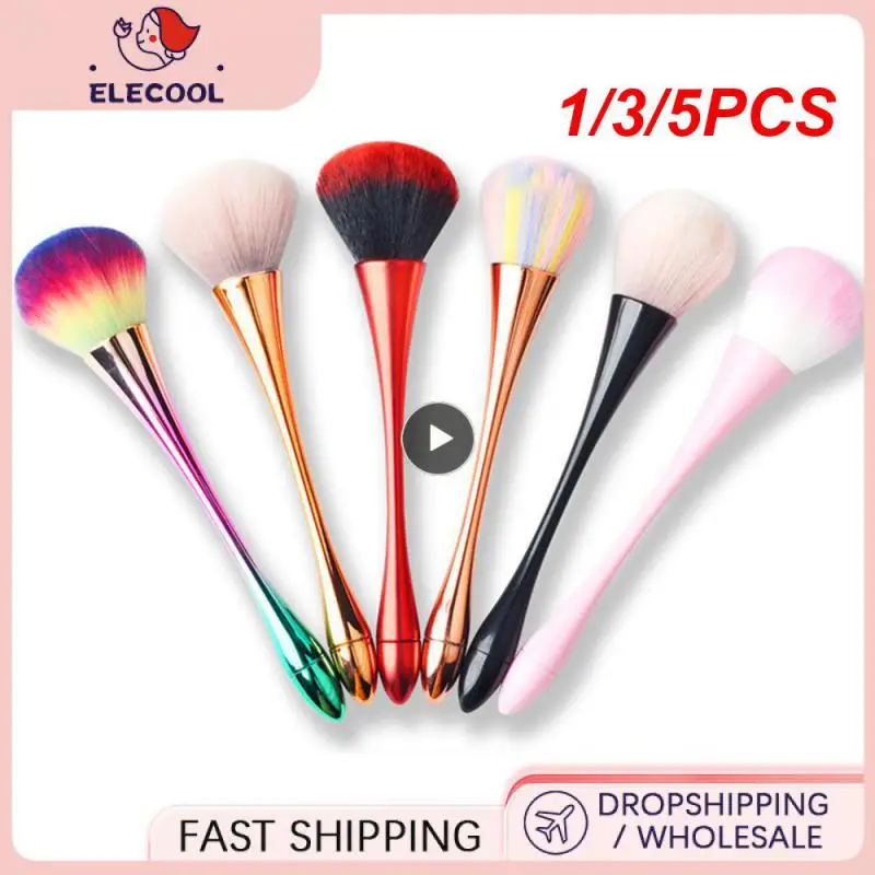 1/3/5ks luxusné šampanské make -up kefy ploché vrchné základy kefka Veľká tvár kefy na opravu kefy na kefku na tekutý krém