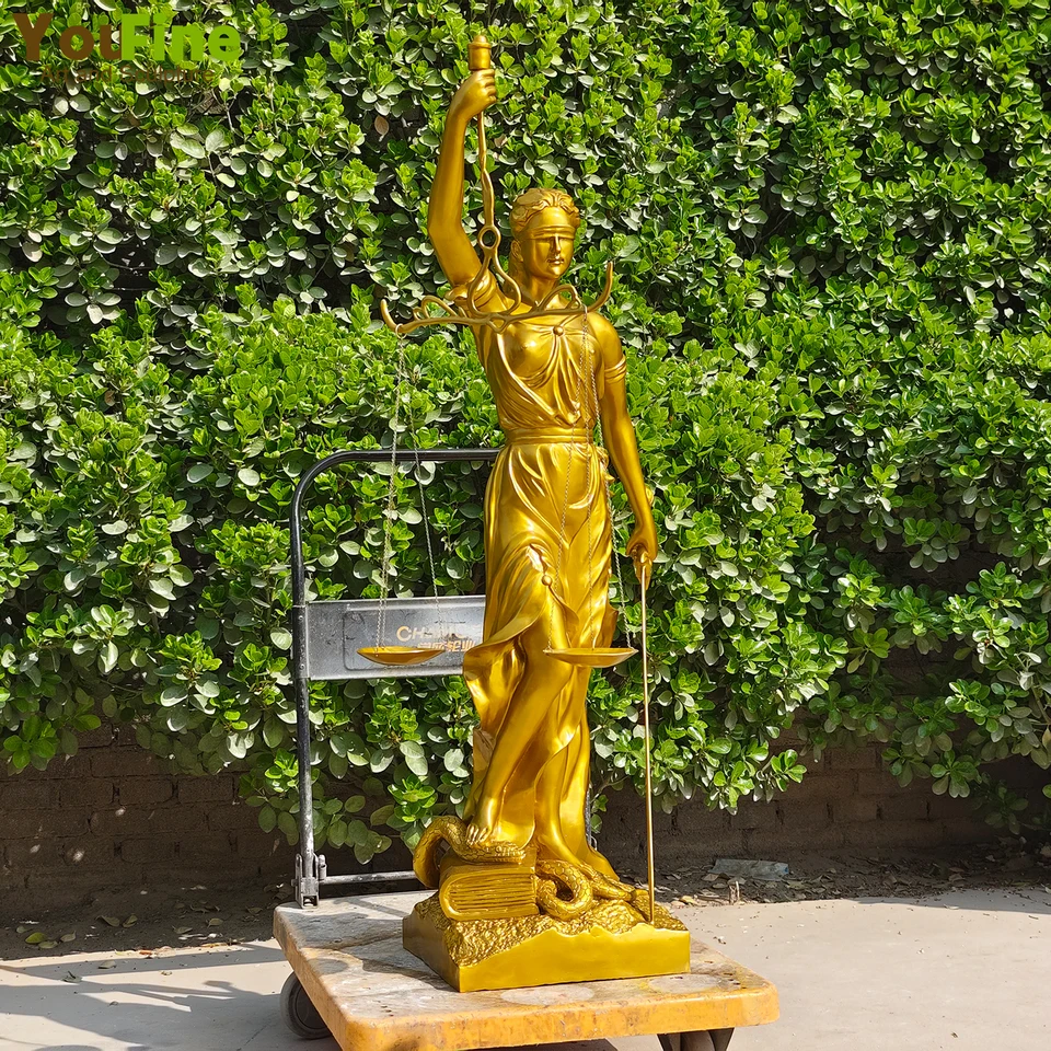 1,3 metrovej bronzovej dámy Justice Sochy Mytológia Themis Goddess Justice Sculpture Veľká domáca záhrada remeselnícke práva právnik právnik Deco