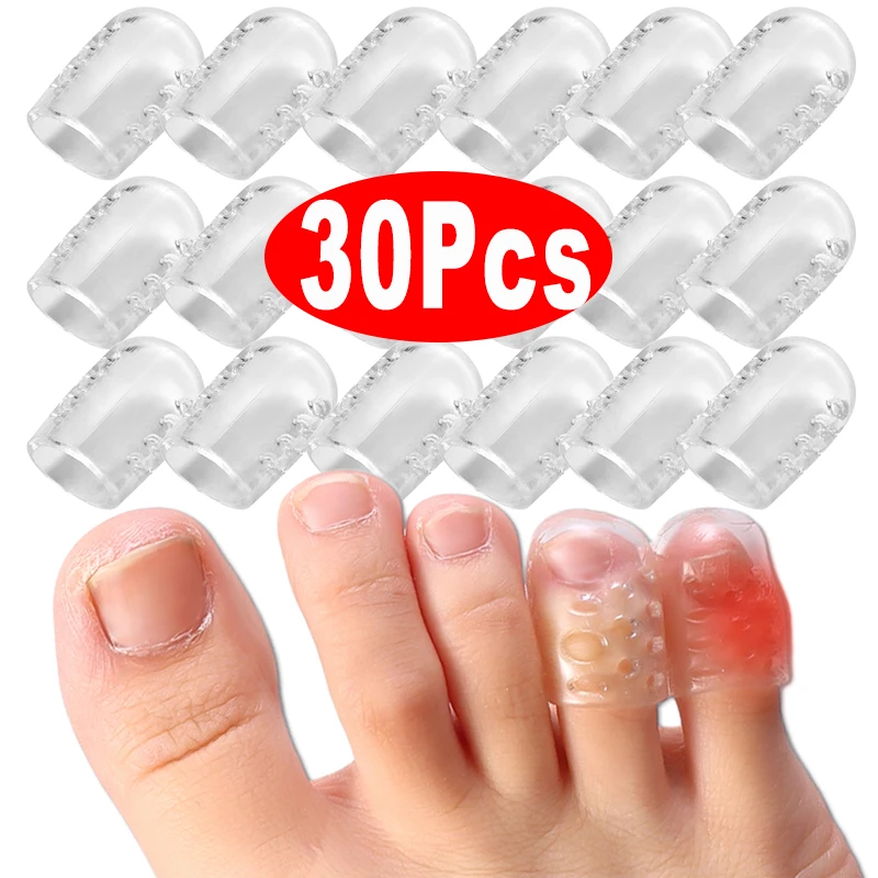 1/30ks na špičku Päty Priehľadné priehľadné silikónové silikónové topánky Elastické prsty na prsty na prsty na nohy zabránia starostlivosti o pľuzgiere Foot Care